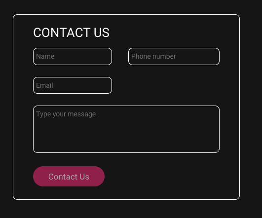 An example of a user form that is missing Form Labels.