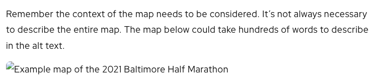 An example of good, descriptive alternative text applied to an image.